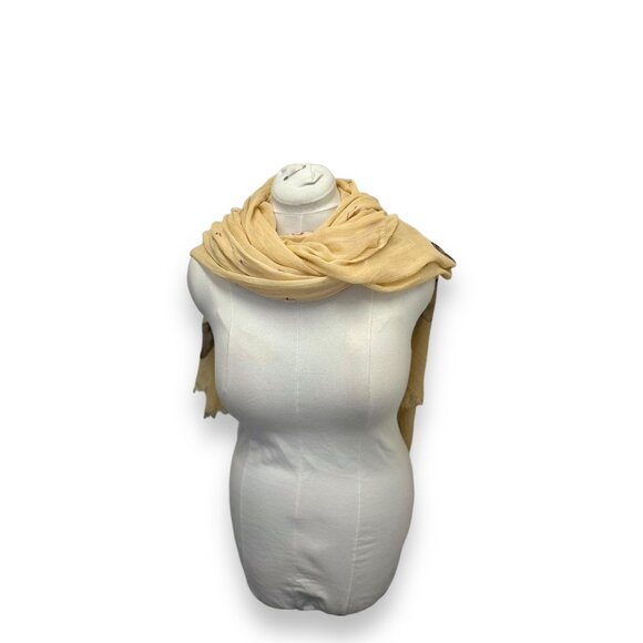 Studio Thirtysix Bird & Music Note Print Viscose Scarf Shawl 74" x 38" - Picture 11 of 11